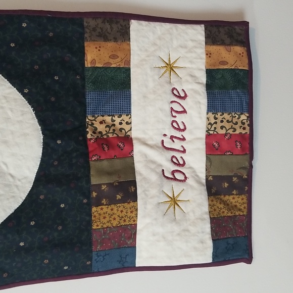 HANDMADE Believe Wall Hanging Banner Created from Cottage Creek Quilts Pattern - Picture 3 of 13
